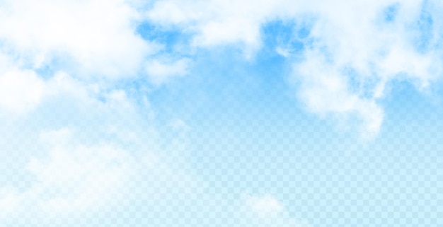 PSD a cloudy blue sky isolated on transparent background