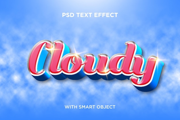 PSD cloudy text effect