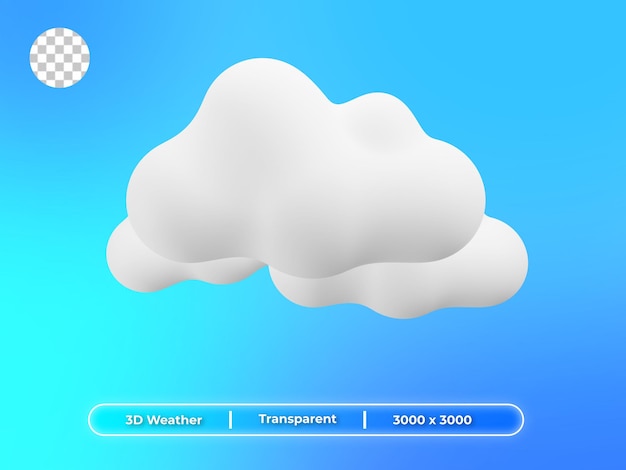 Cloudy Weather 3D Illustration