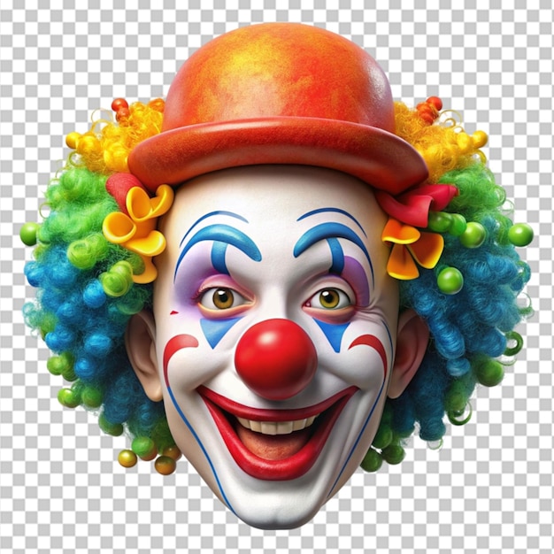 PSD clown face on transparent background