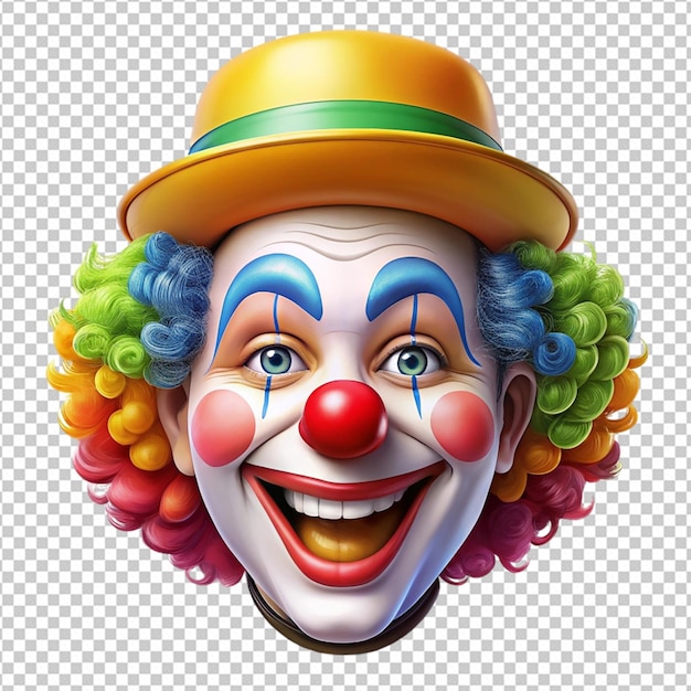 PSD clown face on white background