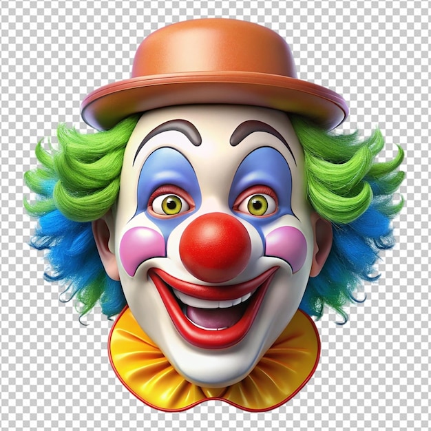 PSD clown face on white background