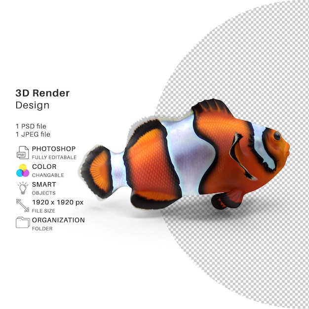 ClownFish 3D Render