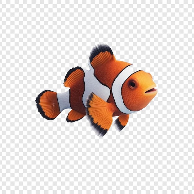 PSD clownfish orange and white fish