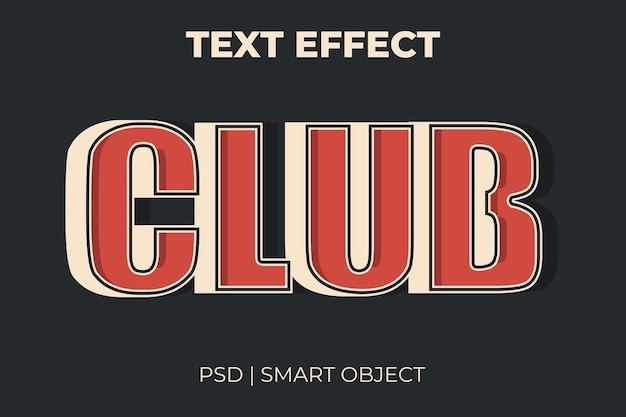 Club 3d text style effect