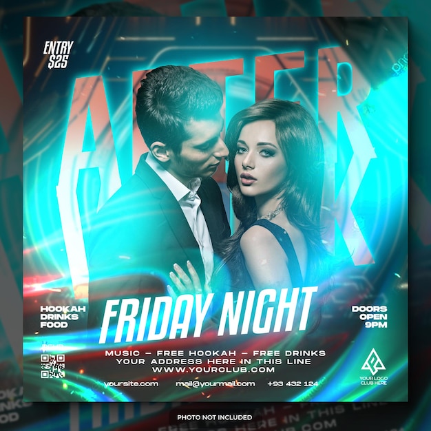 club dj party flyer social media post