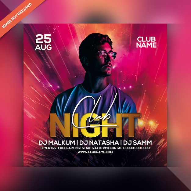 Club night party flyer