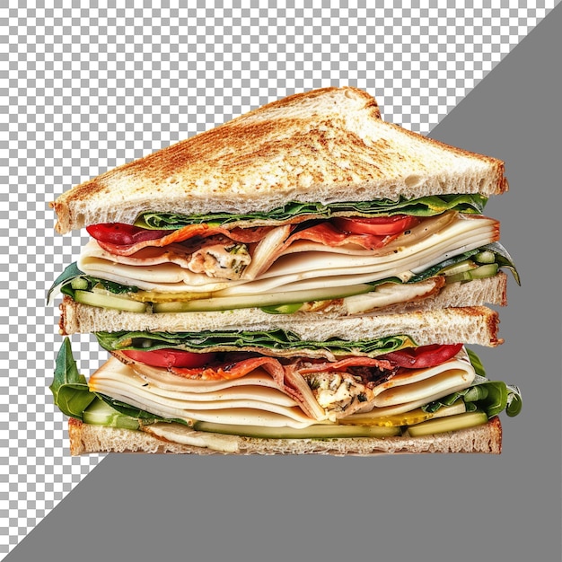 PSD club sandwich transparent background