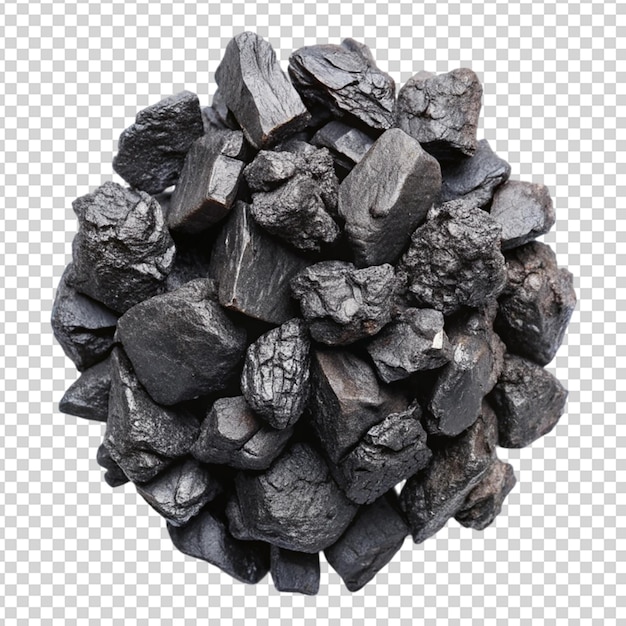 PSD coal isolated on transparent background