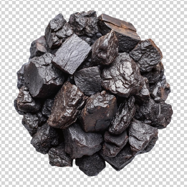 PSD coal isolated on transparent background