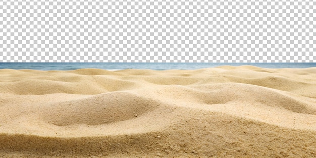 PSD coastal sandy beach with calm waves png transparent background