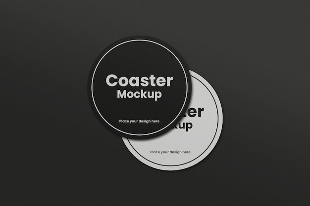 Coaster mockup in real context