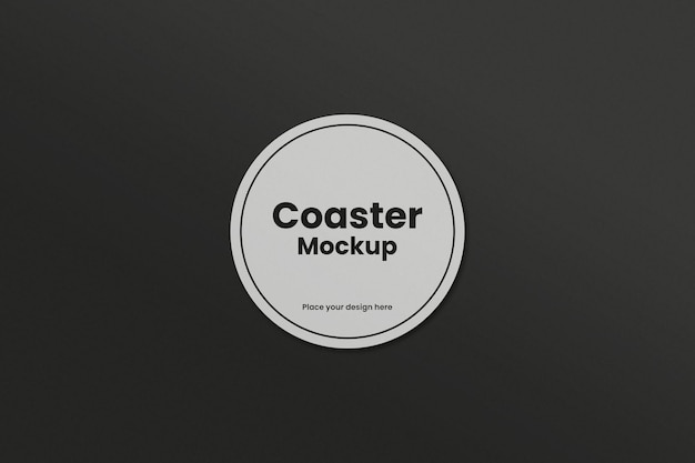 Coaster overlapped mockup