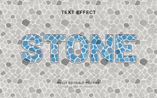 PSD cobblestones text effect