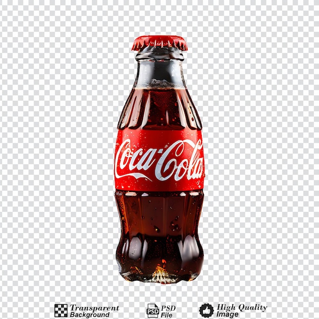 PSD coca cola isolated on transparent background