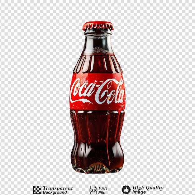 PSD coca cola isolated on transparent background