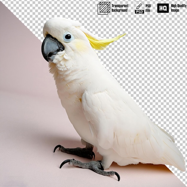 Cockatoo Full Body on Transparent Background