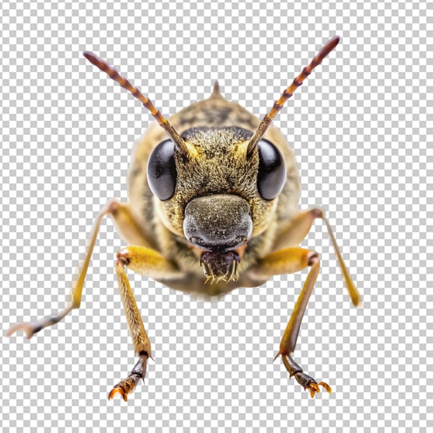 PSD cockroach carcass closeup on isolated background