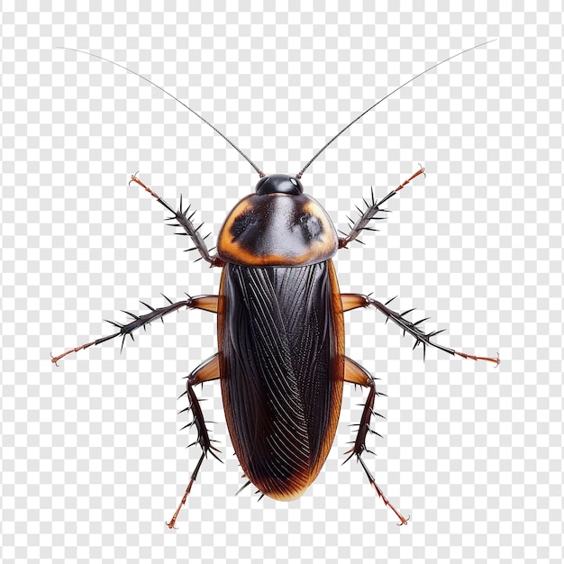 Cockroach front view full body isolate on transparency background PSD