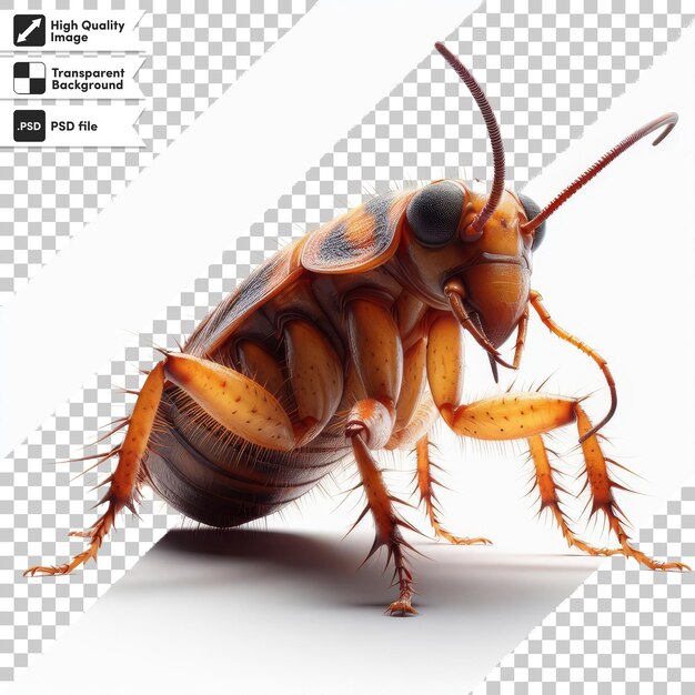 a cockroach with an image of a bug on it