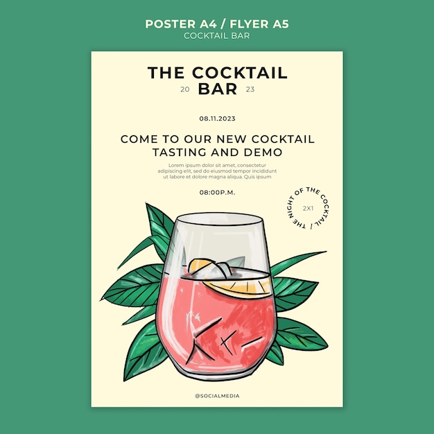 Cocktail bar template design