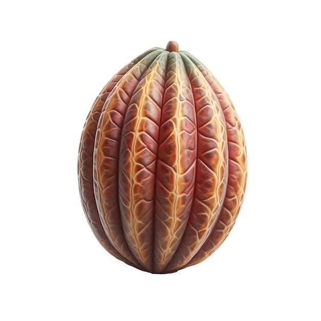 Cocoa fruit isolated on transparent background