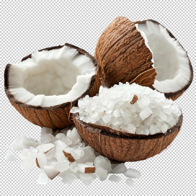 Coconut day isolated on transparent background