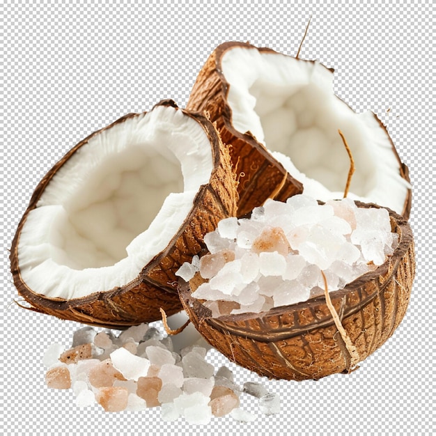 Coconut day isolated on transparent background