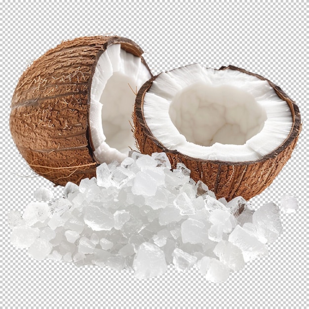 Coconut day isolated on transparent background