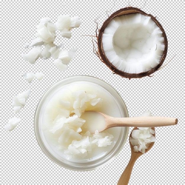 Coconut day isolated on transparent background