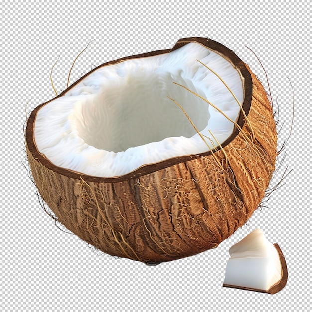 Coconut day isolated on transparent background