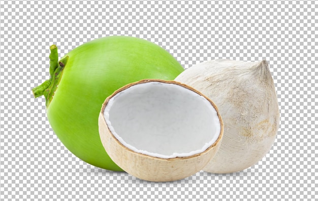 Coconut isolated on alpha layer