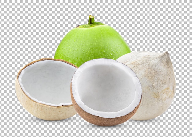 Coconut isolated on alpha layer