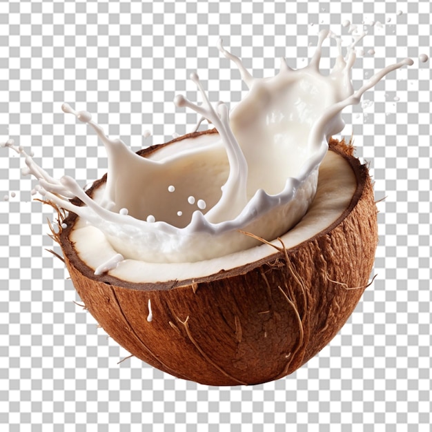 Coconut isolated on a transparent background