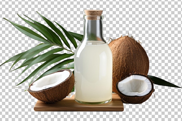 Coconut oil bottle High quality Realistic image