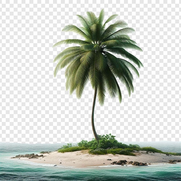 Coconut tree isolated on transparent background