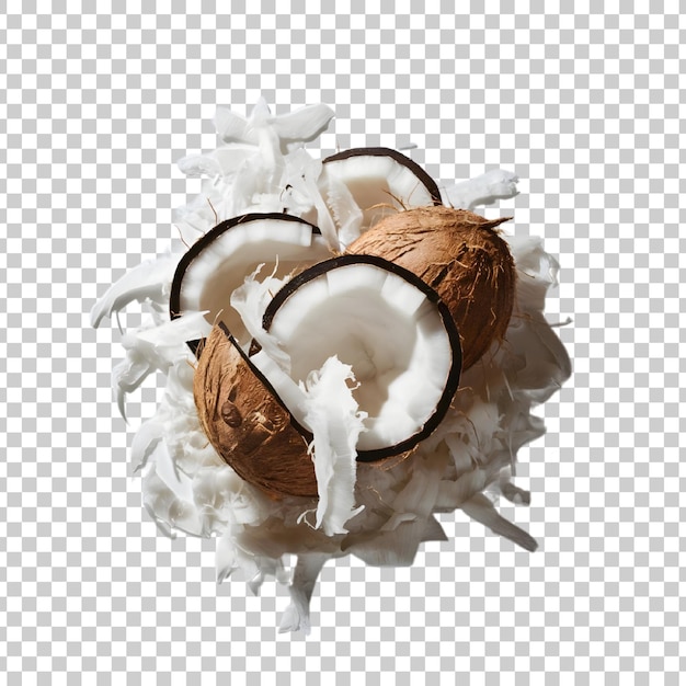 PSD a coconut with a piece of paper underneath it