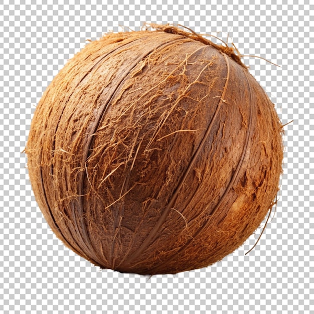 A coconut with a white shell