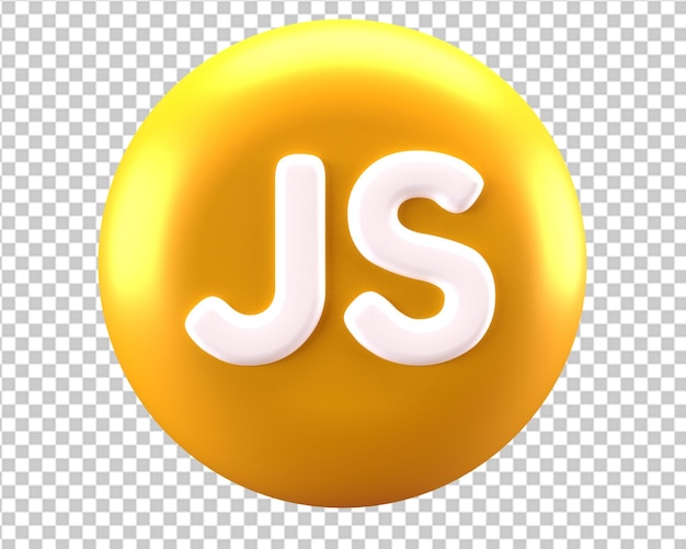 Coding javascript icon 3d render