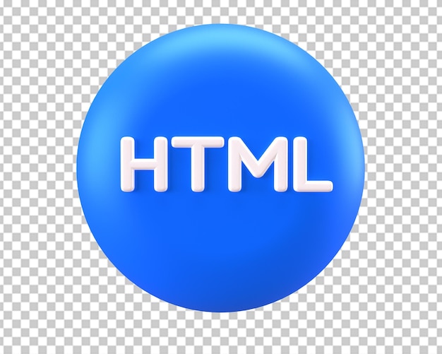 Coding web development html icon 3d render