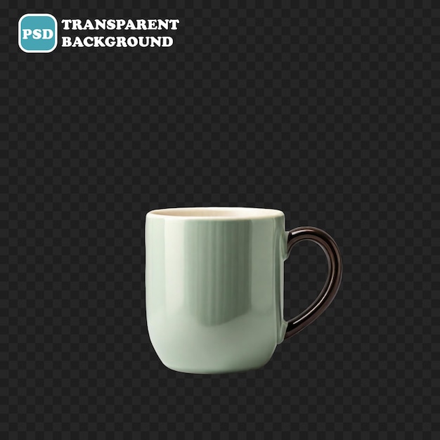 coffe mug icon isolated 3d render illustration