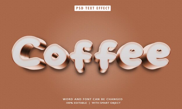 Coffee 3D Editable text effect