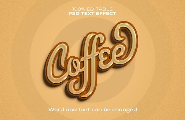 COFFEE 3D TEXT EFFECT