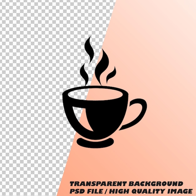 PSD coffee art isolated on transparent background psd file