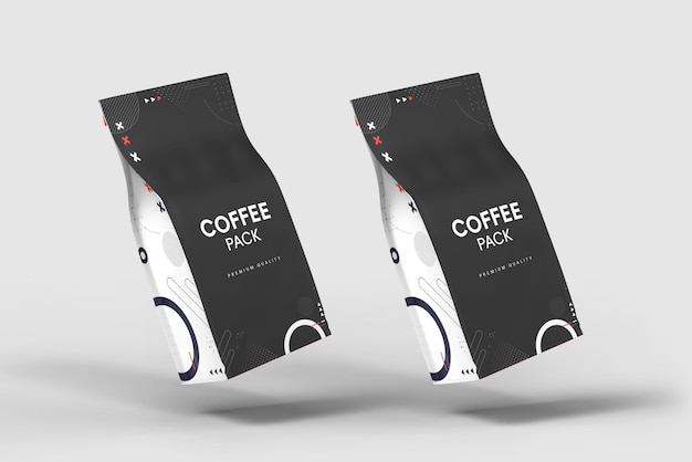 Coffee bag packet mockup