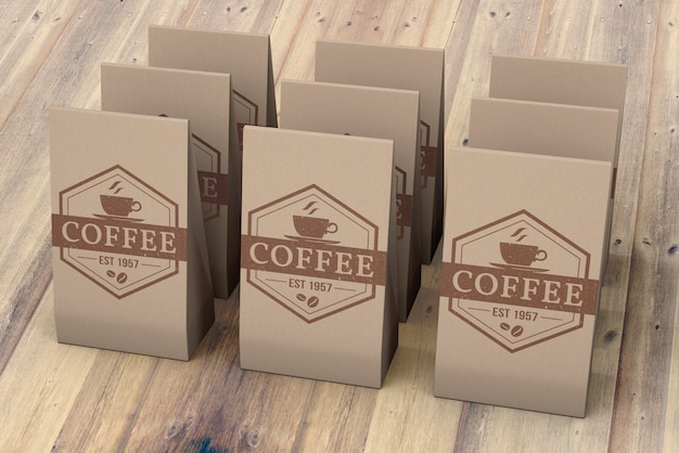 Coffee bags mockup