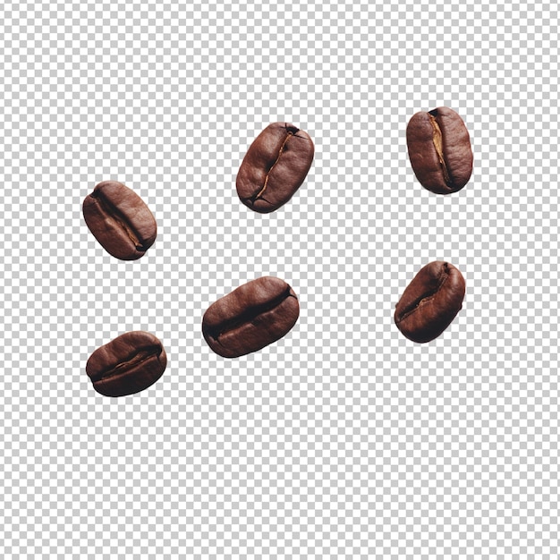 Coffee beans flying no background png