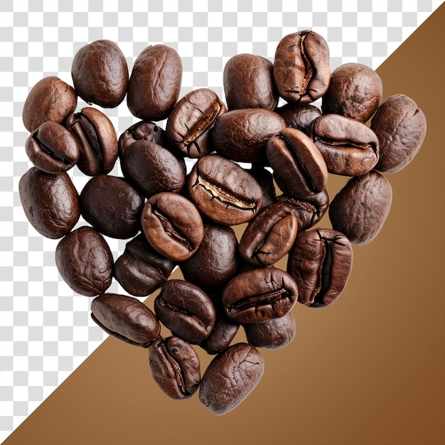 Coffee beans heart shape