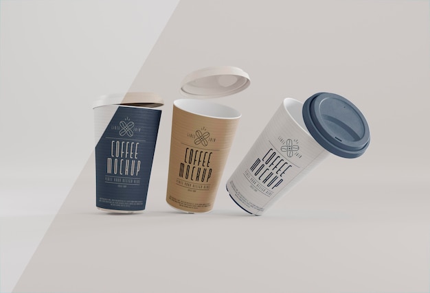 Coffee branding with cups