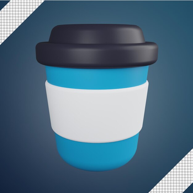 Coffee cup 3d illustration